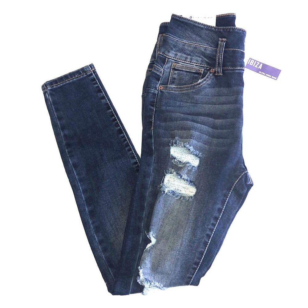 3-Tier Ultra High-Rise Push-Up Skinny Jean Size 3
